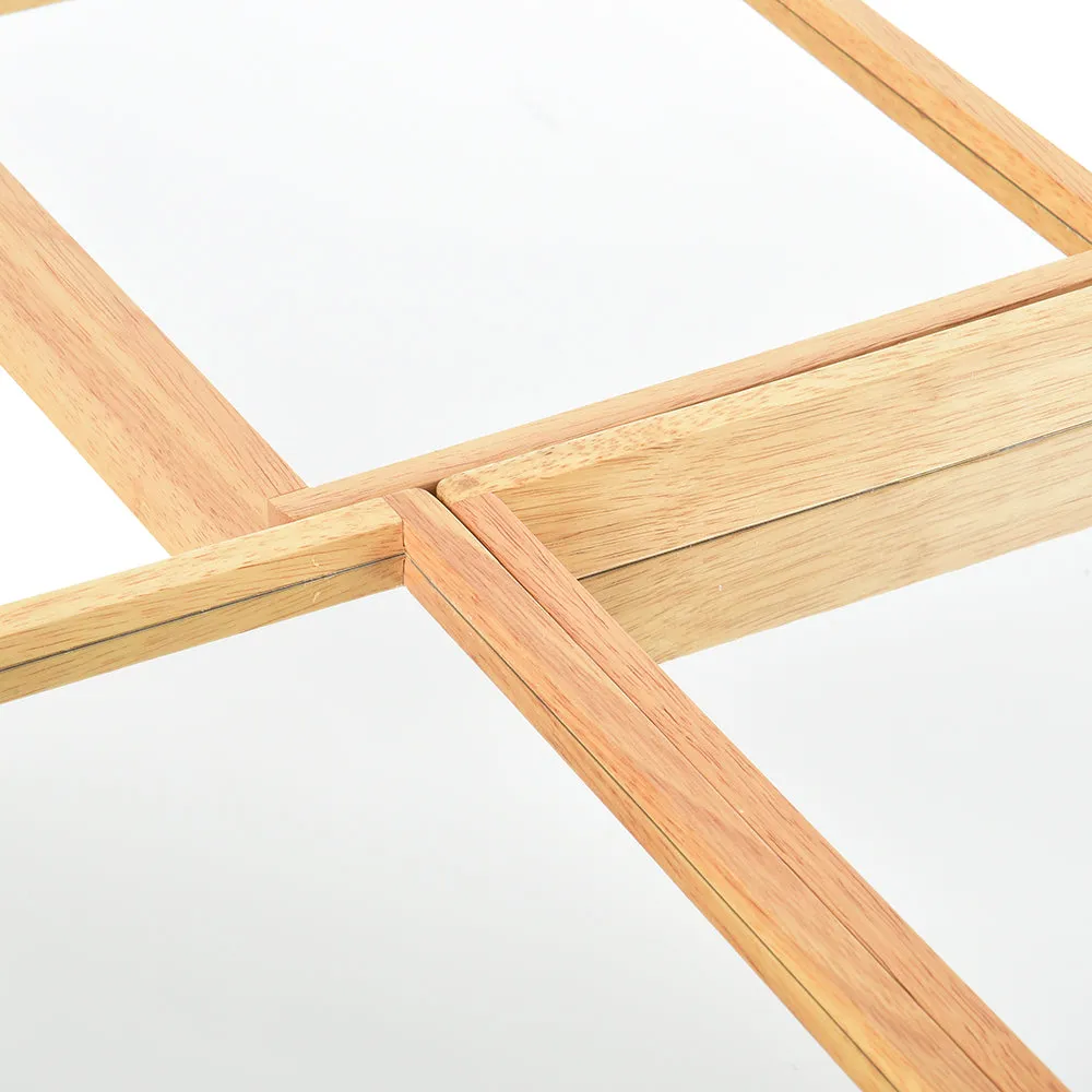 Reflective Observation Trays | Set of 3 Double-Sided Mirrored Wooden Trays for Exploring Light, Shadows & Structures