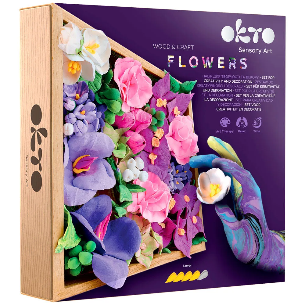 Sensory Art: Wood & Craft Flowers