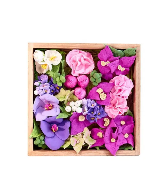Sensory Art: Wood & Craft Flowers