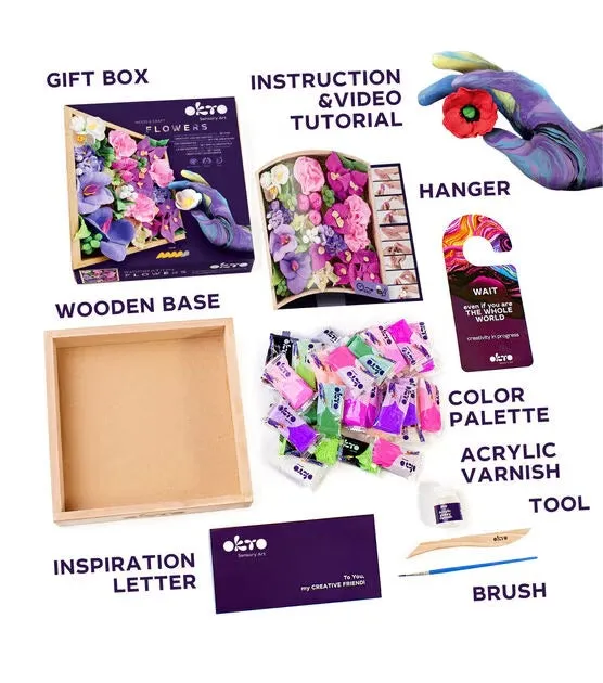 Sensory Art: Wood & Craft Flowers