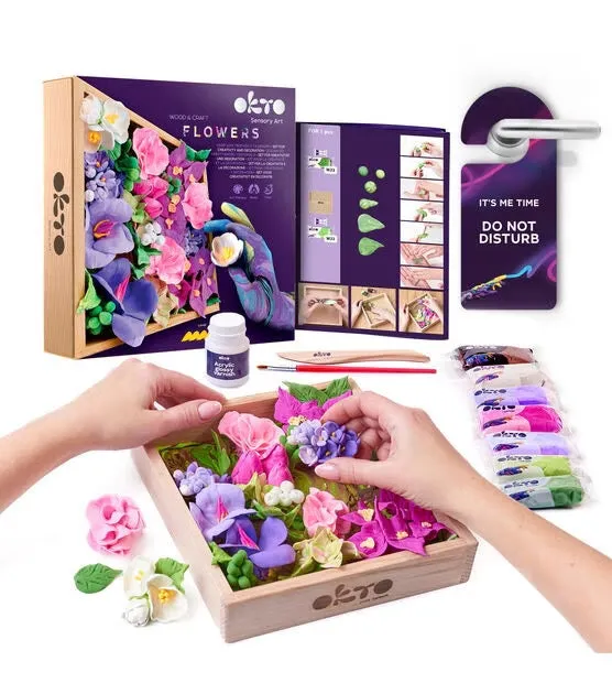 Sensory Art: Wood & Craft Flowers