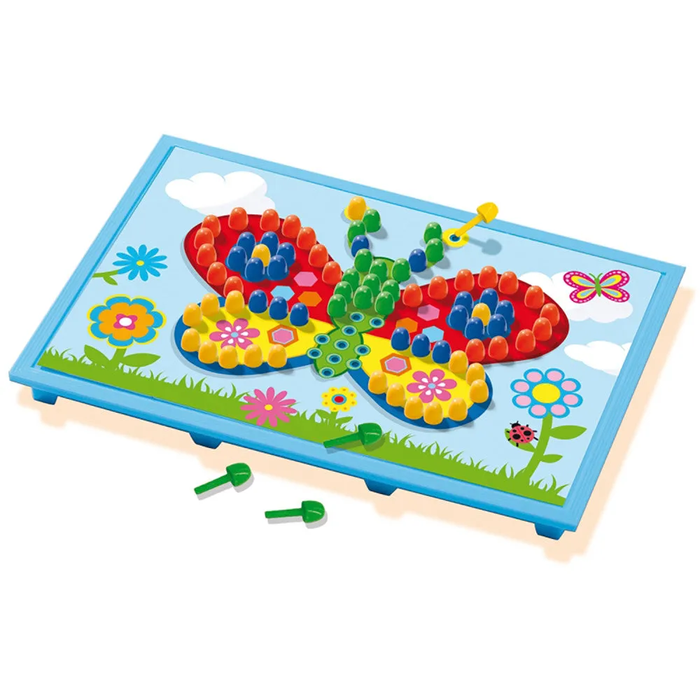 SES Creative Colorful Mosaic Board and Pin Art Craft Set