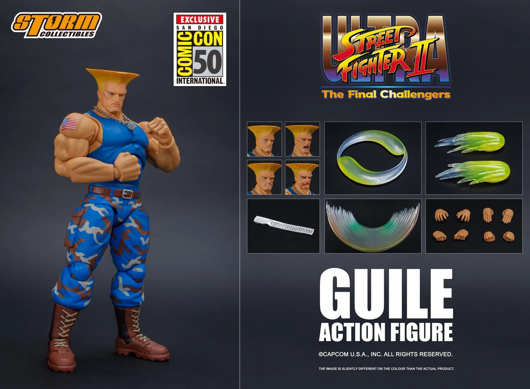 Storm Collectibles 1/12 SDCC 2019 Street Fighter II Guile Exclusive Scale Action Figure