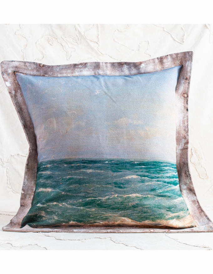 Swarm Heavy Linen Cushion - Sea
