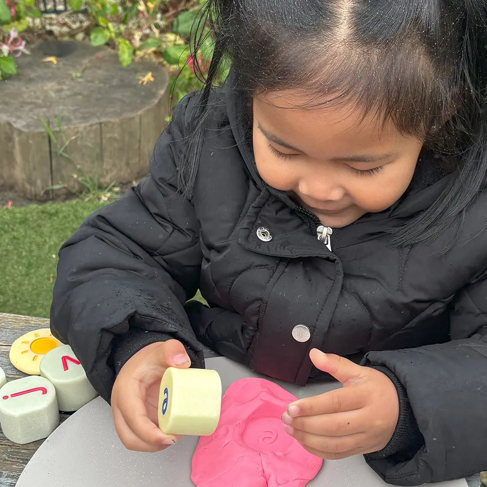 Tactile Lowercase Alphabet Stamping Stones | Durable Literacy Stampers