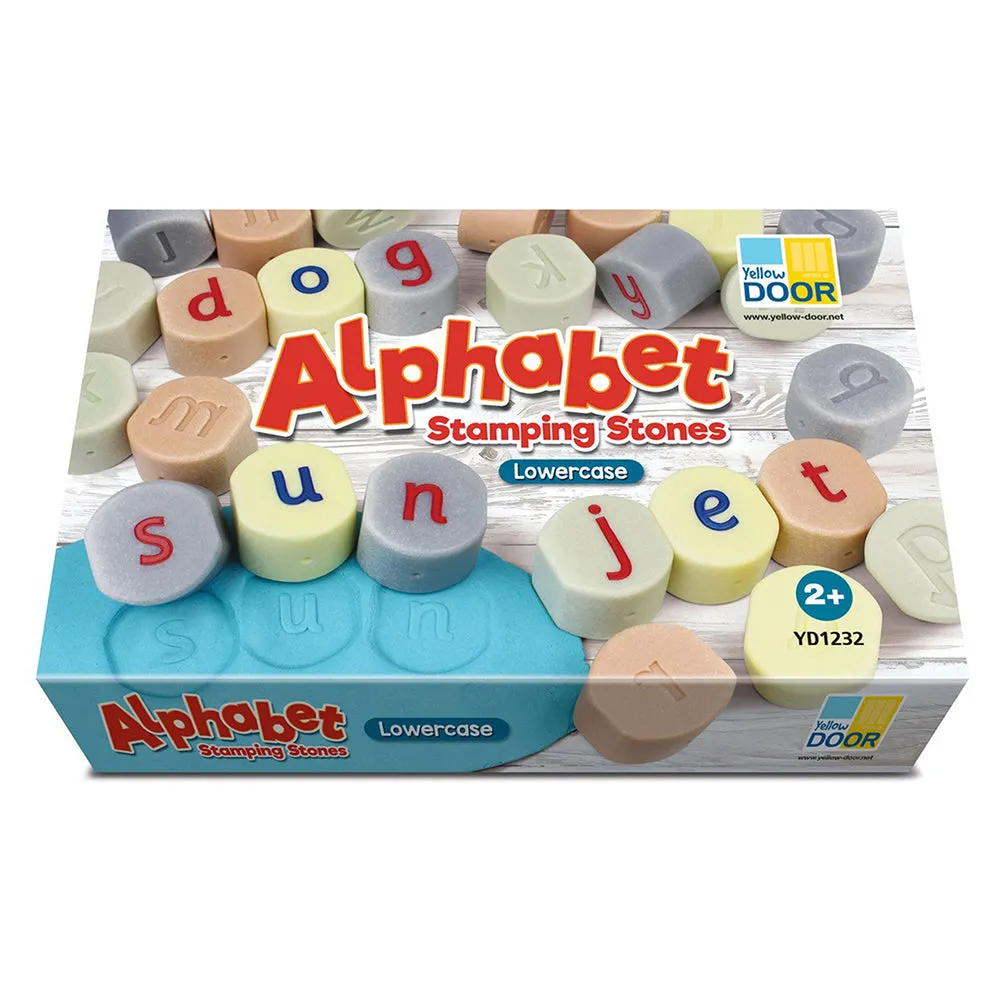 Tactile Lowercase Alphabet Stamping Stones | Durable Literacy Stampers