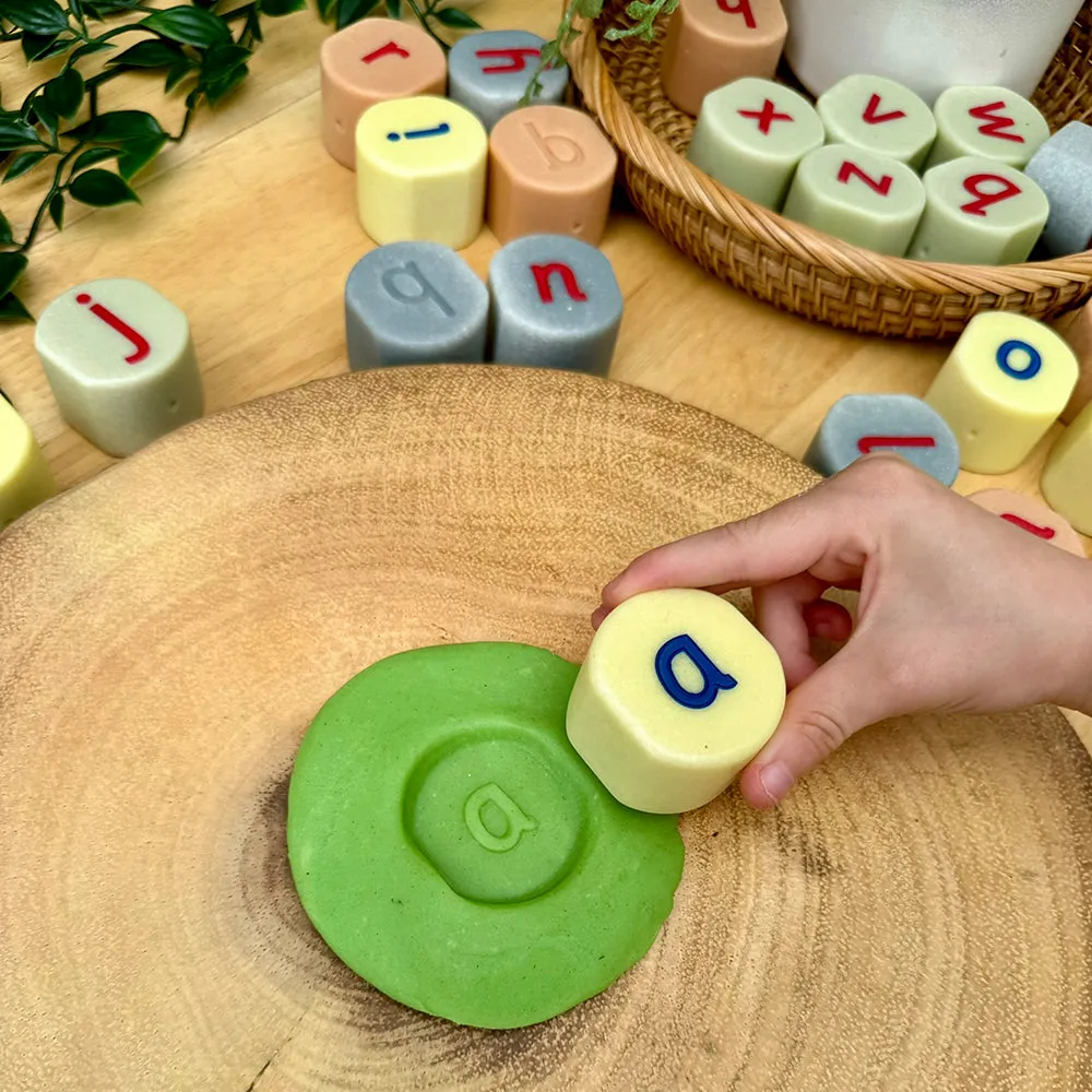 Tactile Lowercase Alphabet Stamping Stones | Durable Literacy Stampers