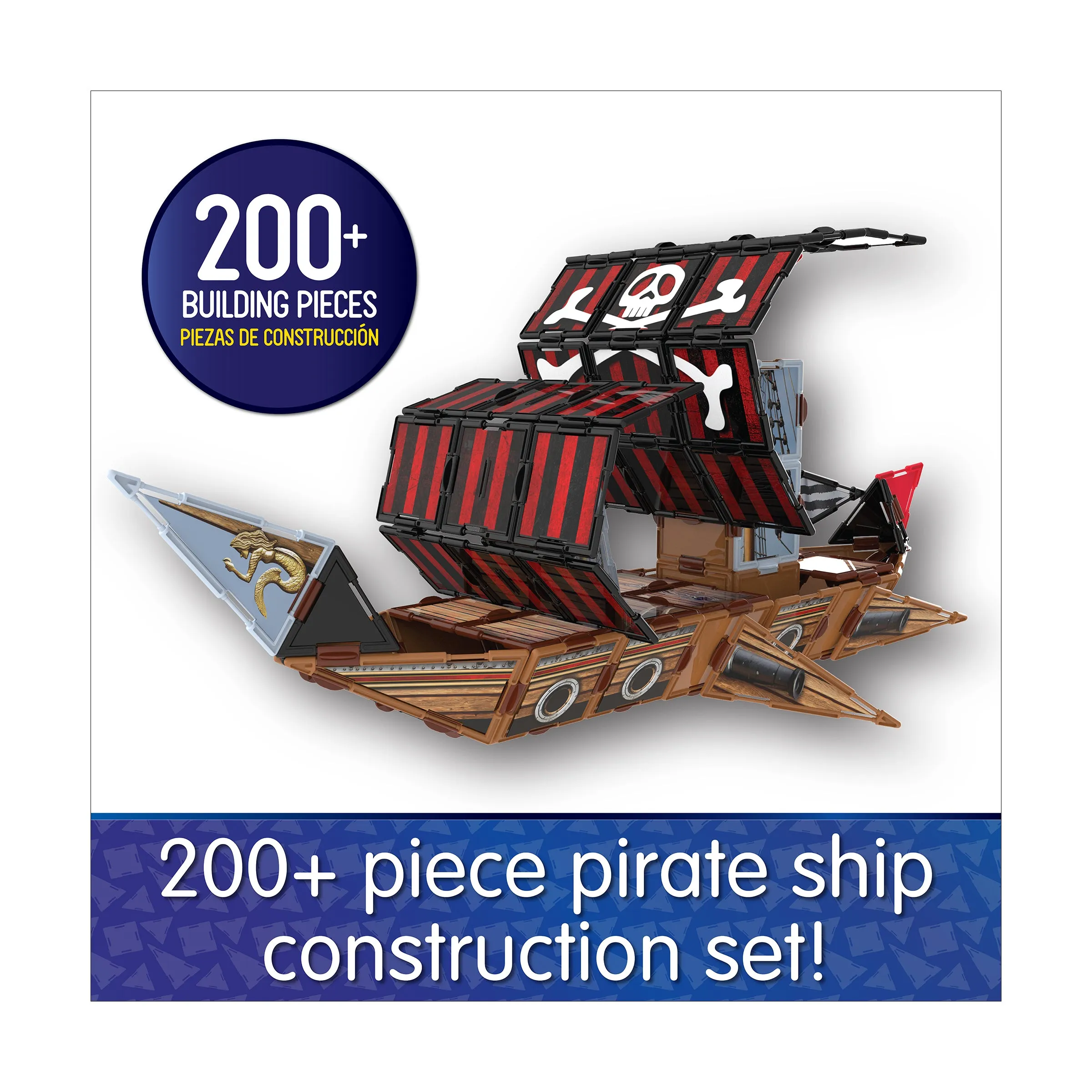 Techno Tiles Pirate Ship Construction Set - 200  Pieces