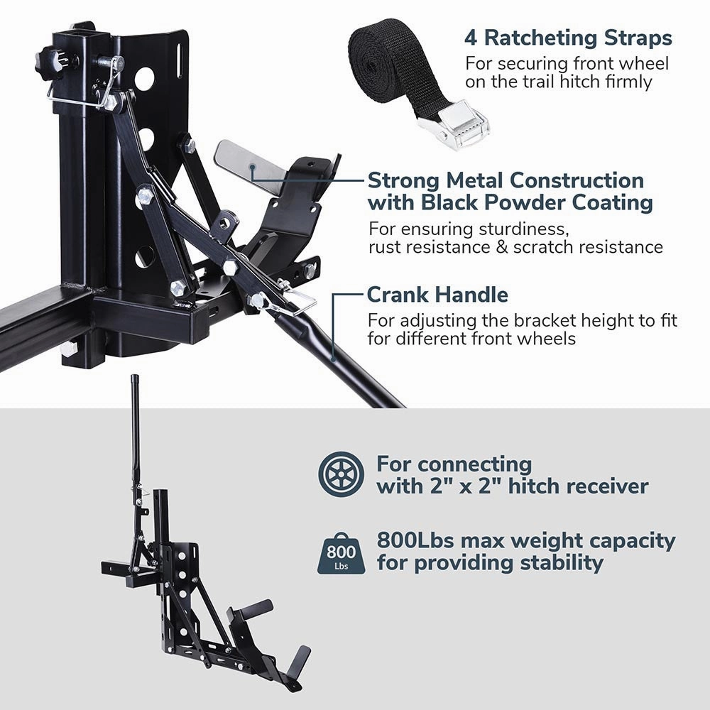 TheLAShop 800lb 2" Receiver Motorcycle Trailer Hitch Scooter Carrier Rack
