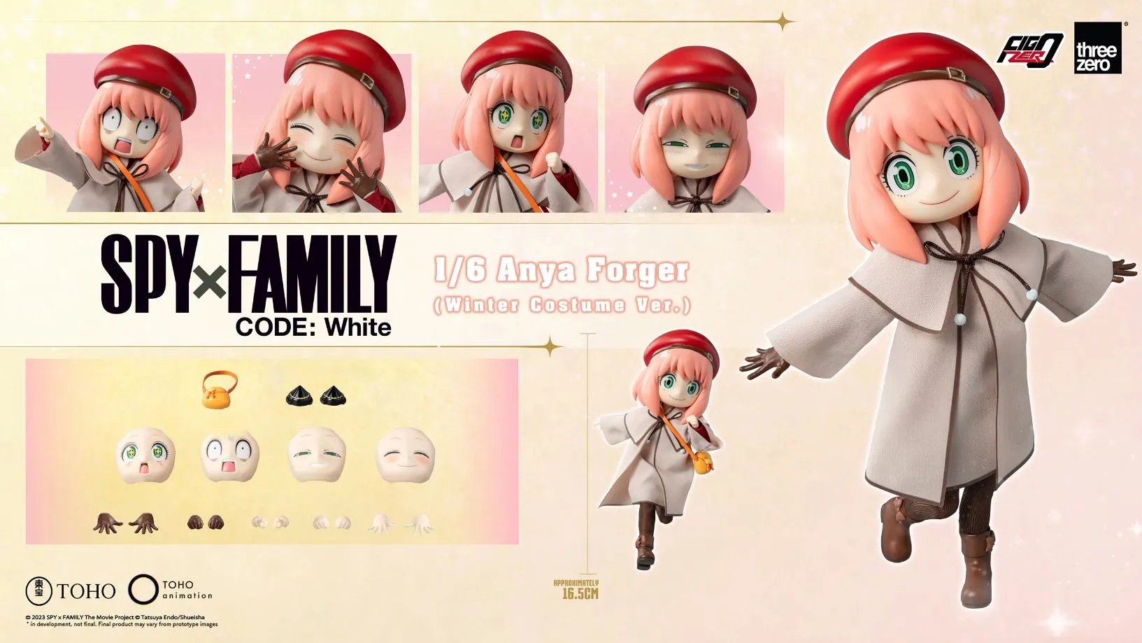 ThreeZero FigZero 1/6 Spy x Family Code: White Anya Forger (Winter Costume Ver.) Action Figure