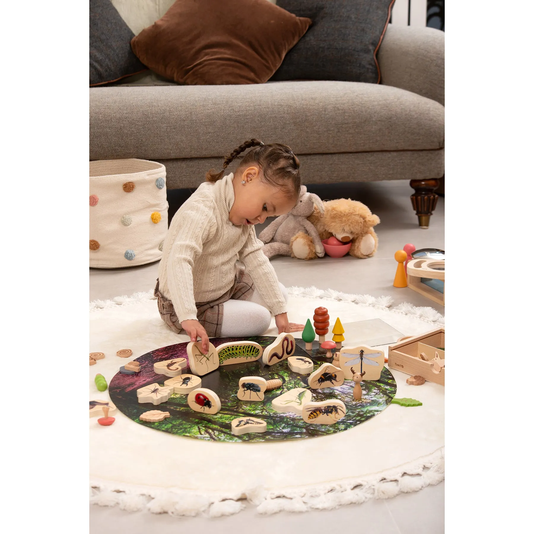 TickiT Wooden Minibeast Blocks – 15 Piece Learning Set