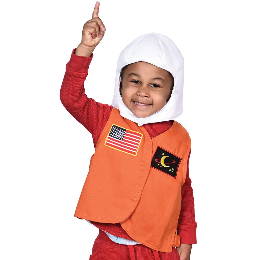 Toddler Astronaut Role-Play Vest & Helmet | Easy Slip-On with Hook & Loop Closures