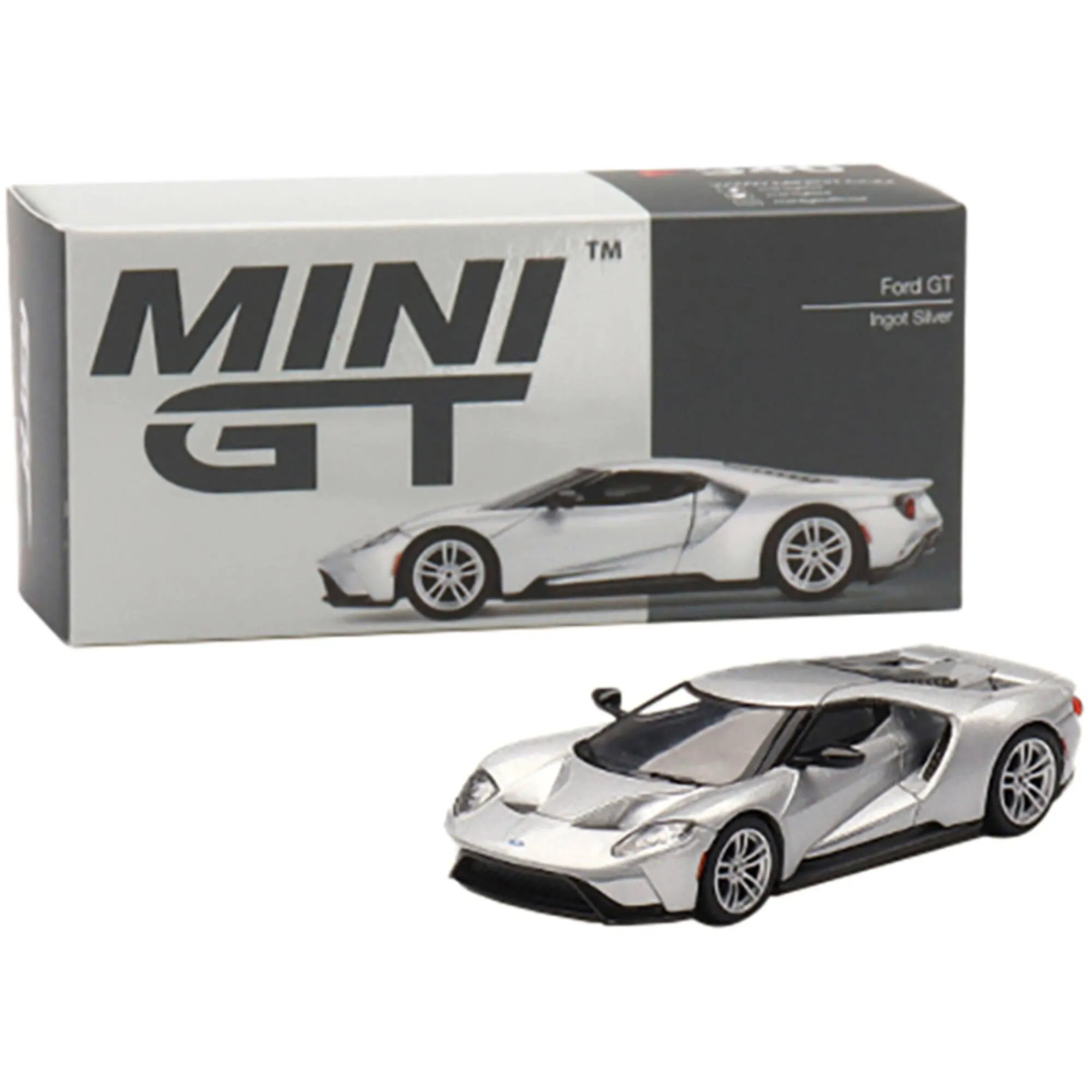 True Scale Miniatures 1/64 Diecast Model Car - Ford GT Ingot Silver Metallic