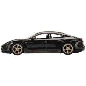 True Scale Miniatures 1/64 Diecast Model Car - Porsche Taycan Turbo S Volcano Gray