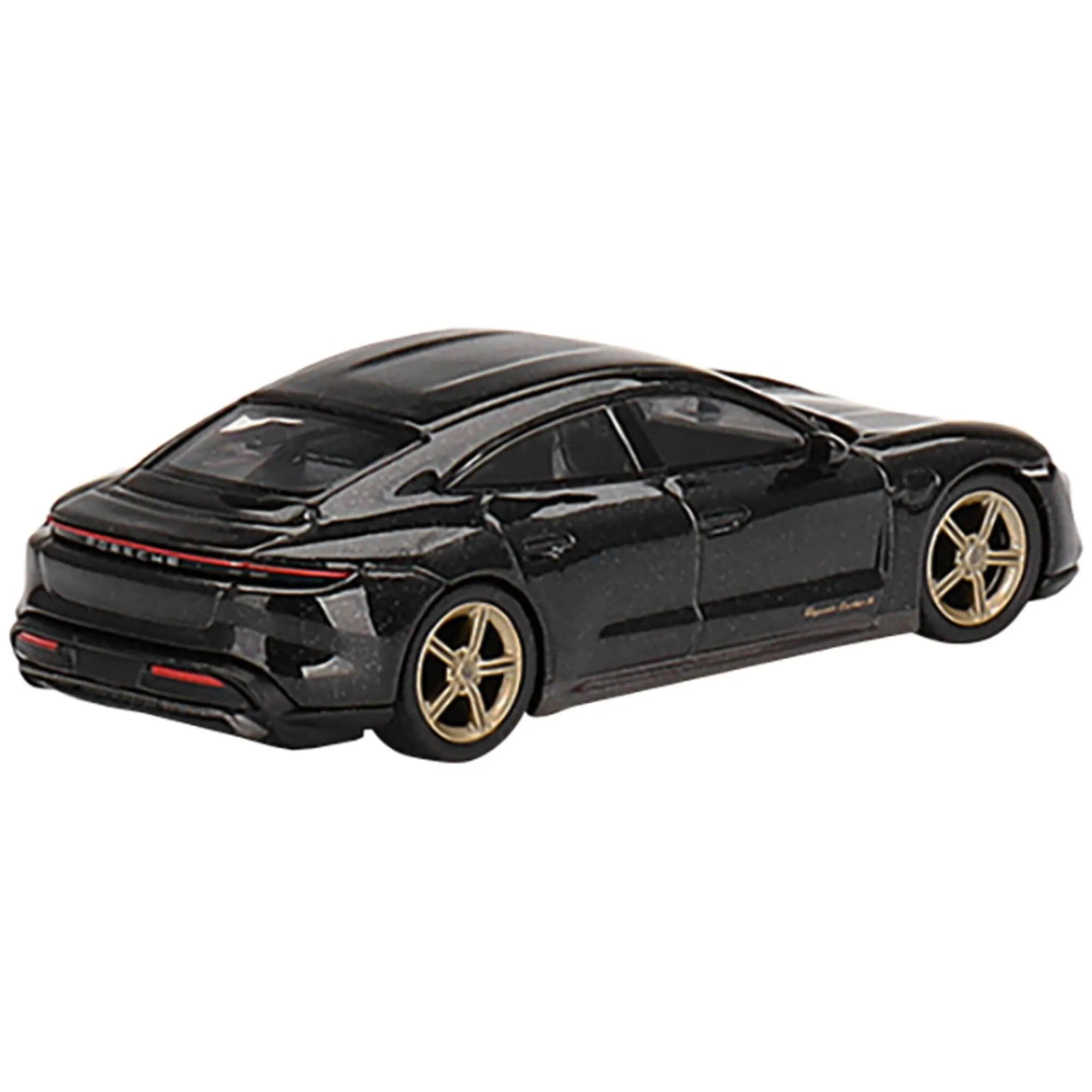 True Scale Miniatures 1/64 Diecast Model Car - Porsche Taycan Turbo S Volcano Gray