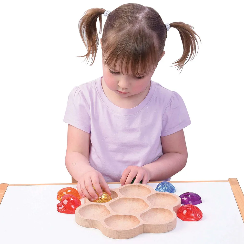 Wooden Flower Sorting Tray | Eco-Friendly Math & Loose Parts Play Tool