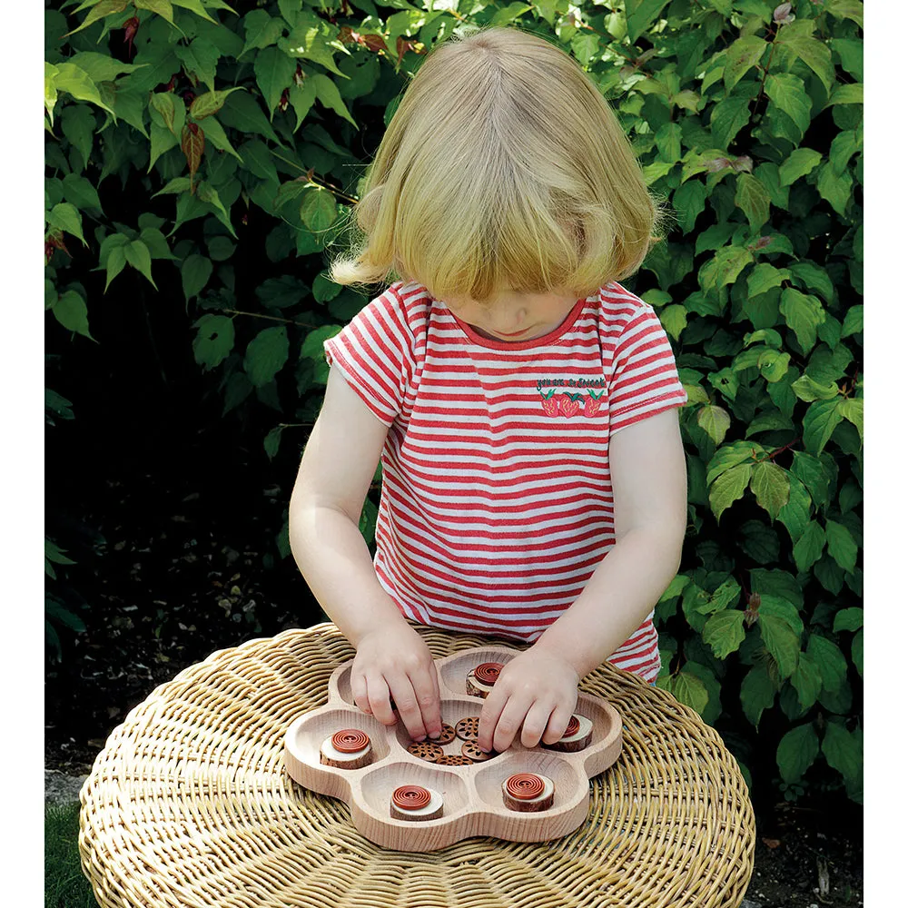 Wooden Flower Sorting Tray | Eco-Friendly Math & Loose Parts Play Tool
