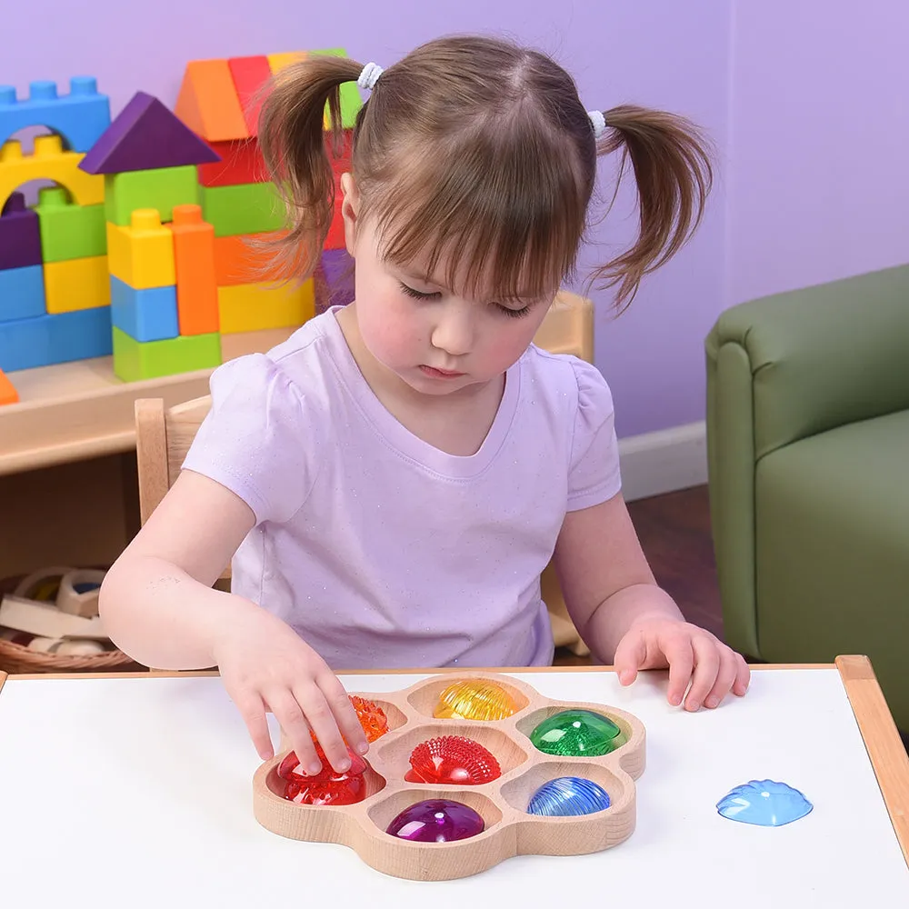 Wooden Flower Sorting Tray | Eco-Friendly Math & Loose Parts Play Tool