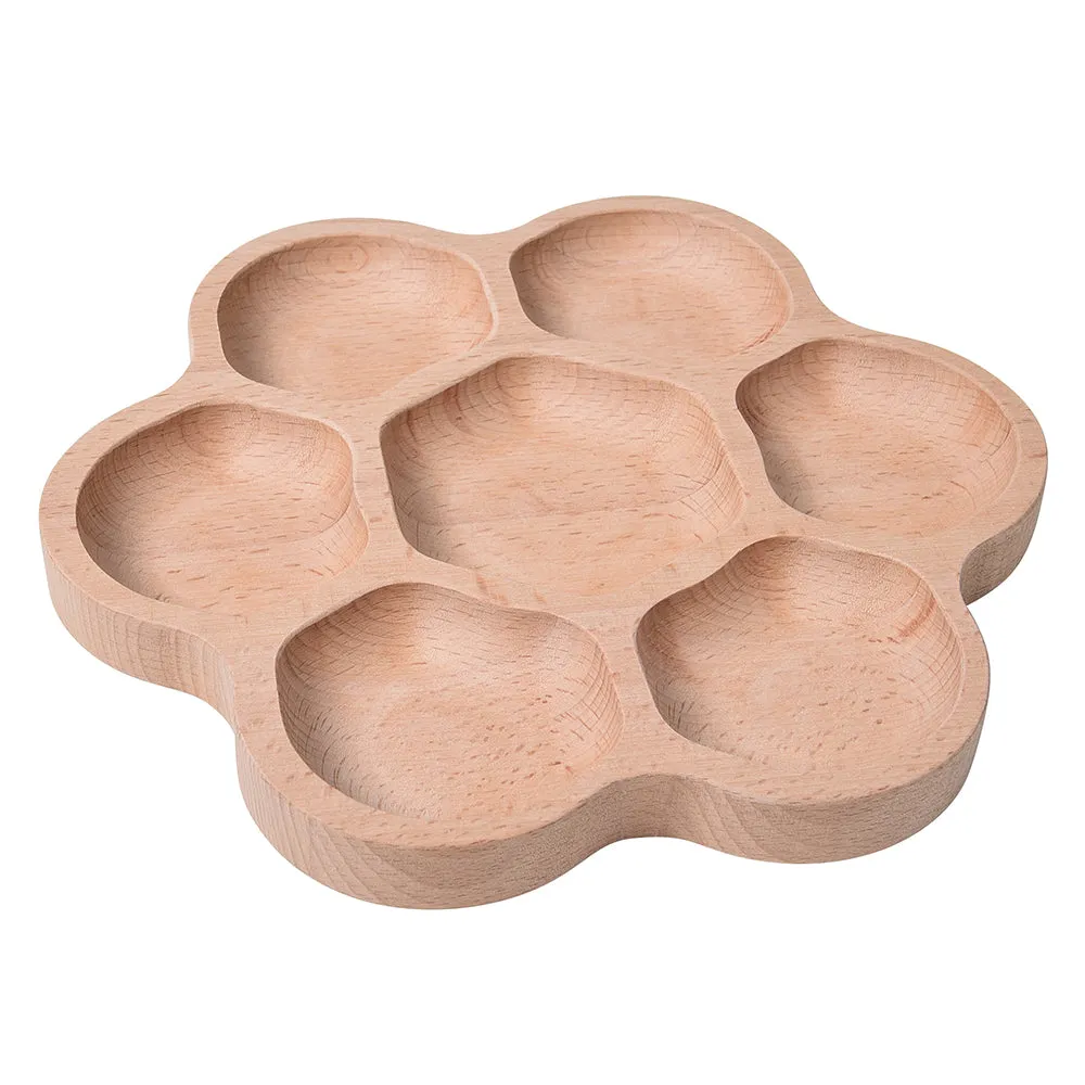 Wooden Flower Sorting Tray | Eco-Friendly Math & Loose Parts Play Tool