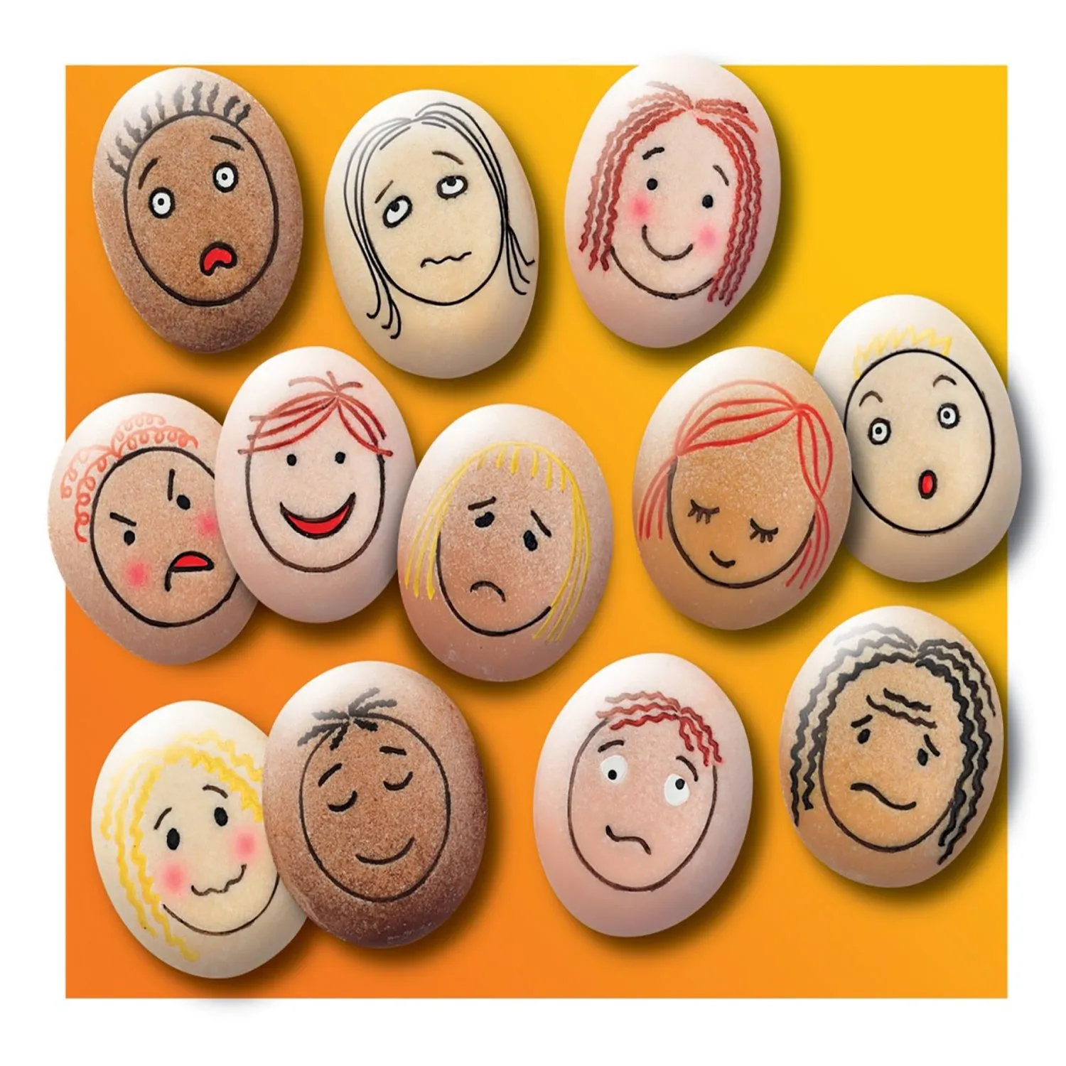 Yellow Door Emotion Stones - Emotional Exploration Set - Pack of 12