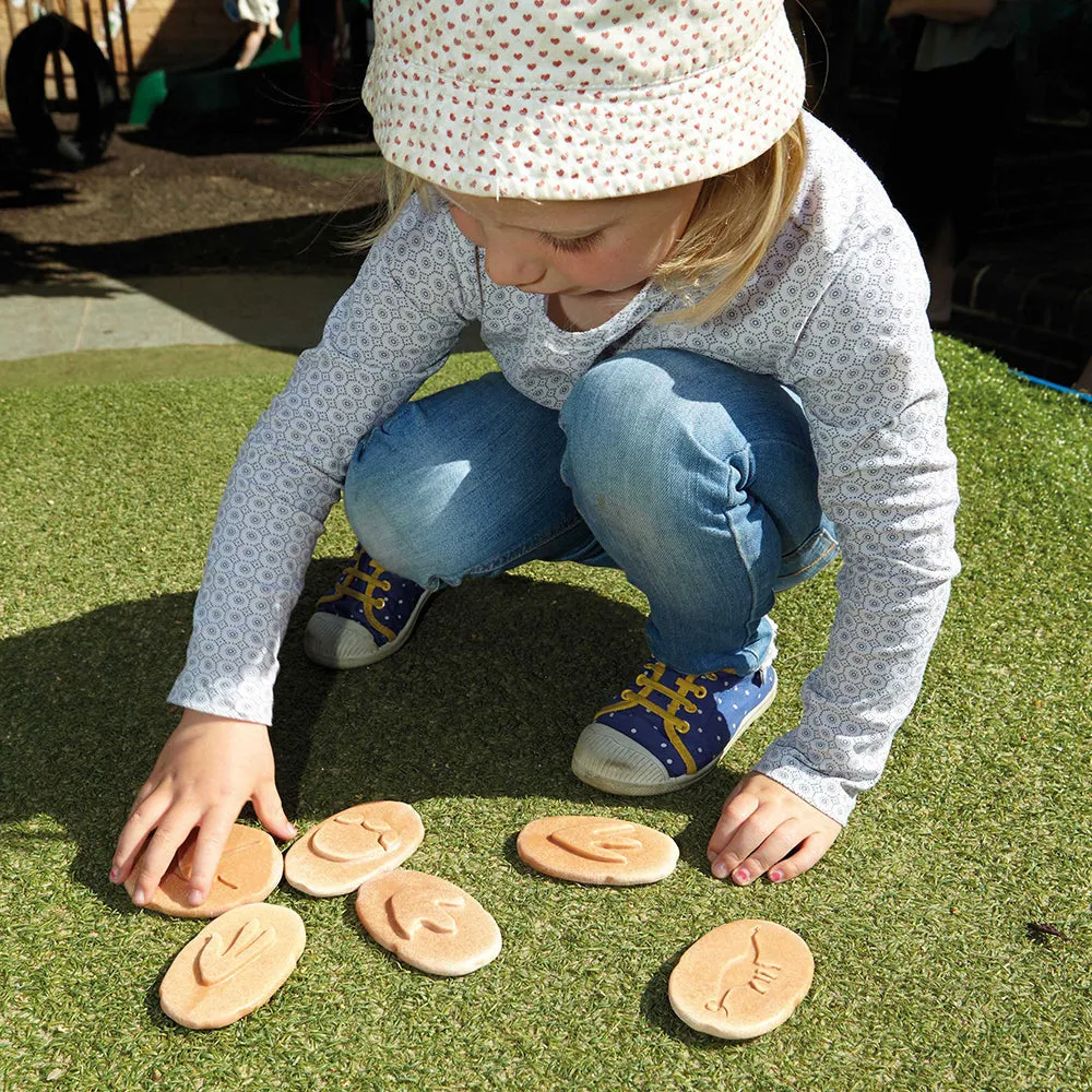 Yellow Door® Let's Investigate Dinosaur Footprints Double-Sided Animal Stones