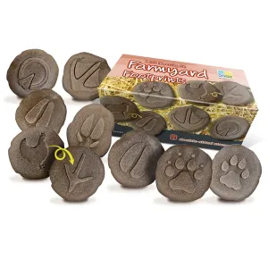 Yellow Door® Let's Investigate Farm Yard Footprints Double-Sided Animal Stones