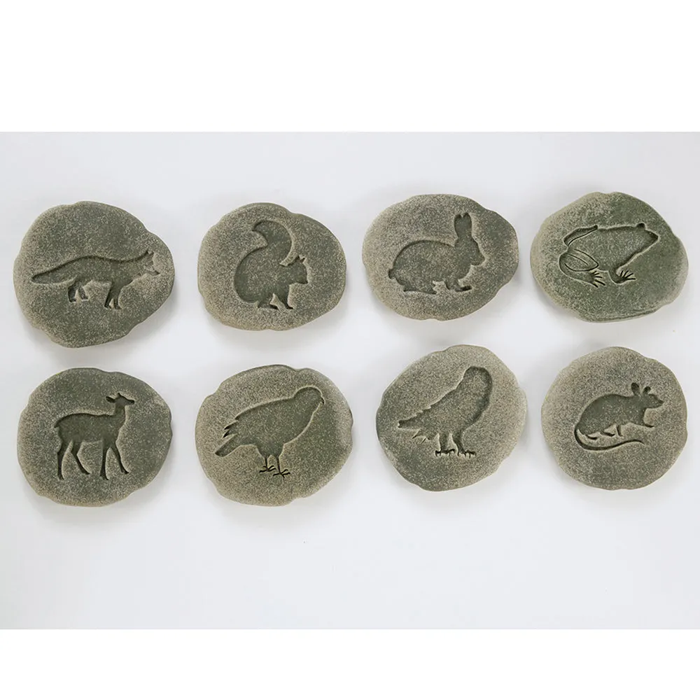 Yellow Door® Let's Investigate Woodland Footprints Double-Sided Animal Stones