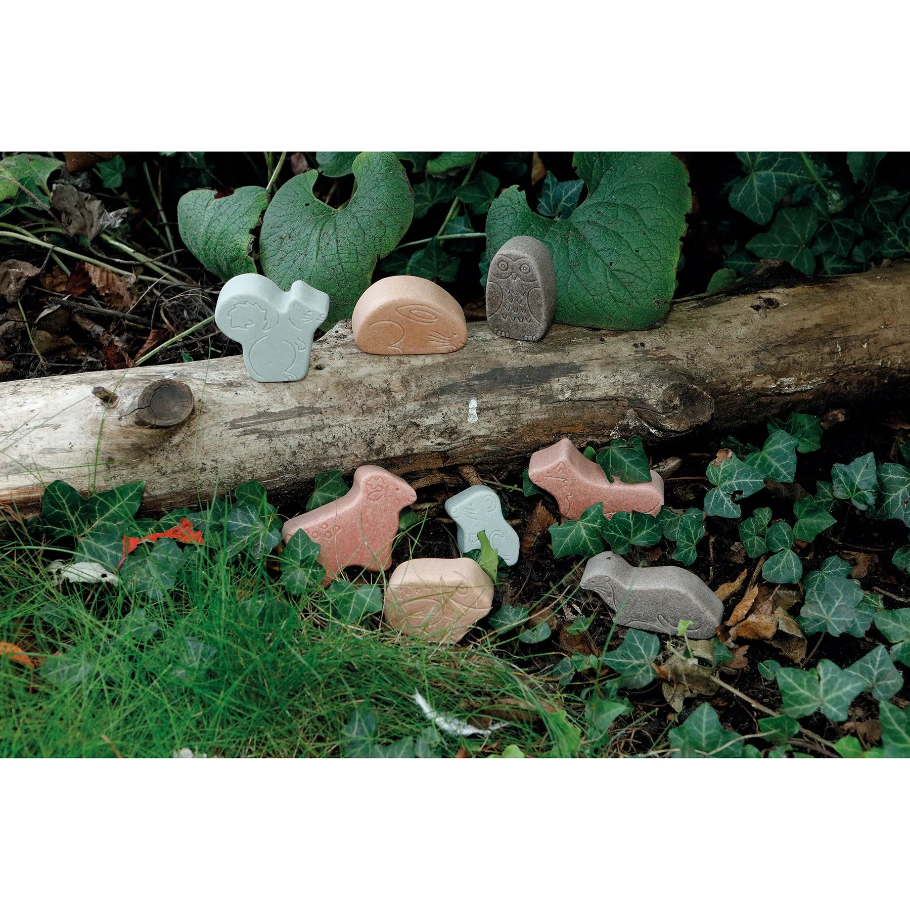 Yellow Door Little Lands Woodland ‚Äì Assorted Stone Animal Figures, Set of 8
