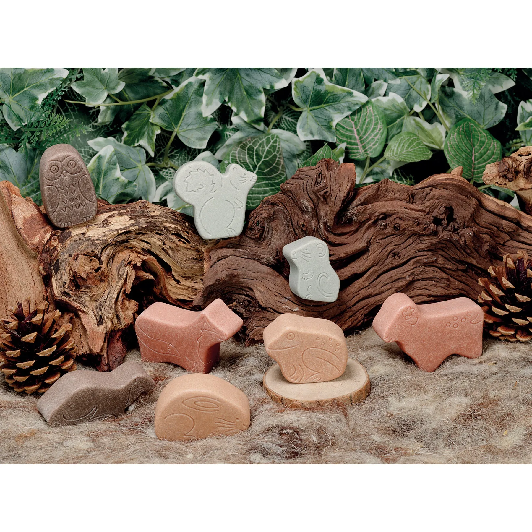 Yellow Door Little Lands Woodland ‚Äì Assorted Stone Animal Figures, Set of 8