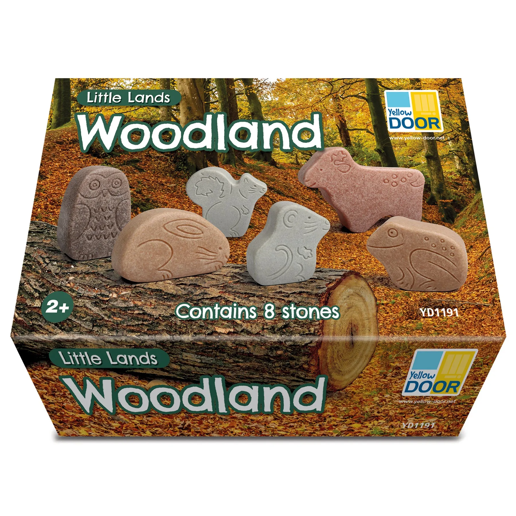 Yellow Door Little Lands Woodland ‚Äì Assorted Stone Animal Figures, Set of 8