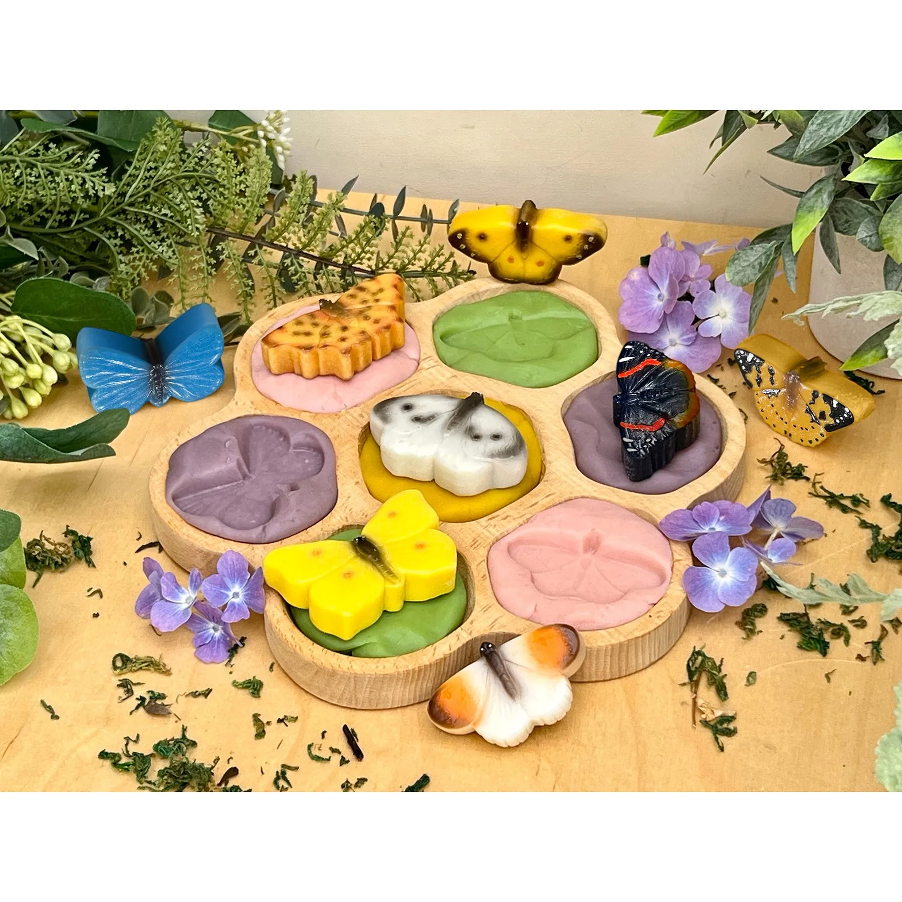 Yellow Door Sensory Play Stone Butterflies - Set of 8