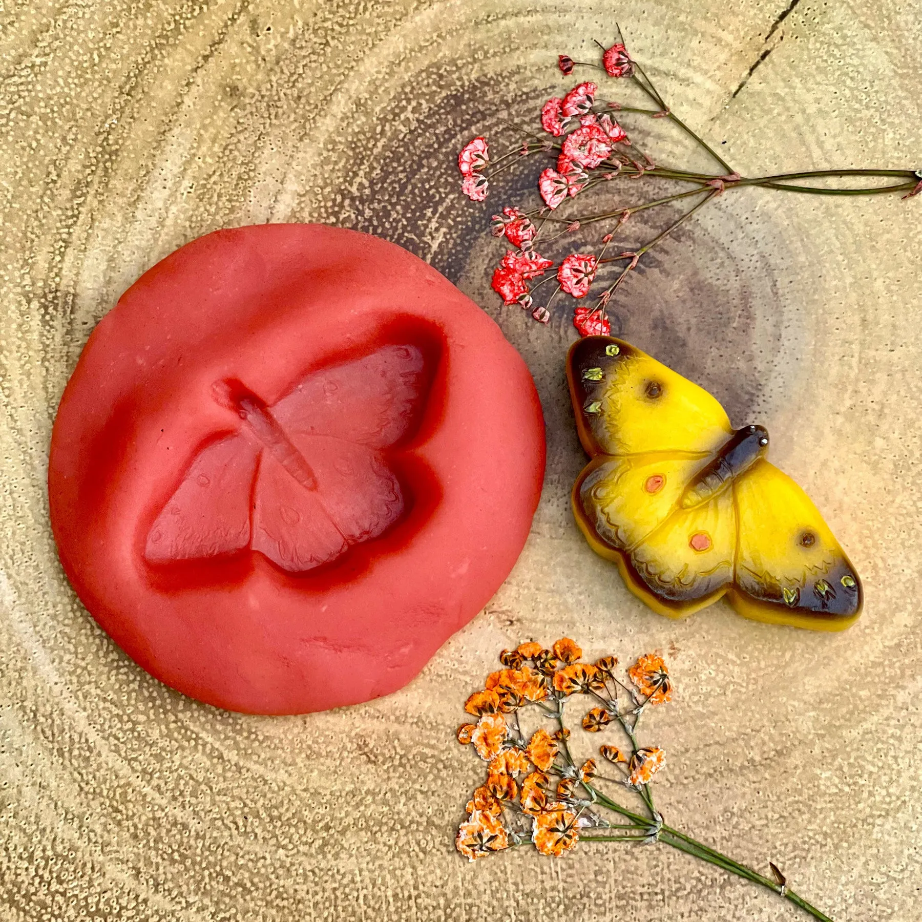 Yellow Door Sensory Play Stone Butterflies - Set of 8
