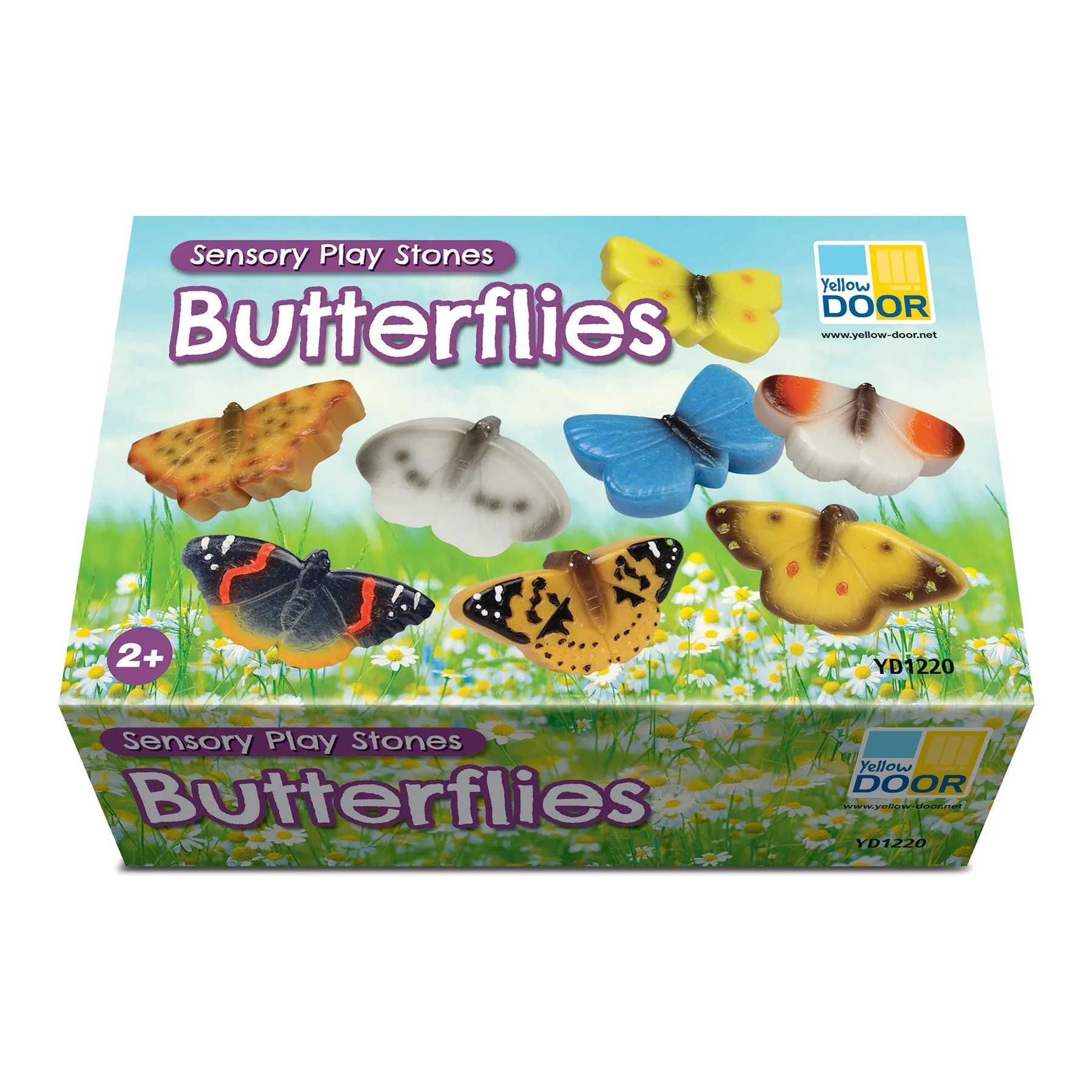 Yellow Door Sensory Play Stone Butterflies - Set of 8