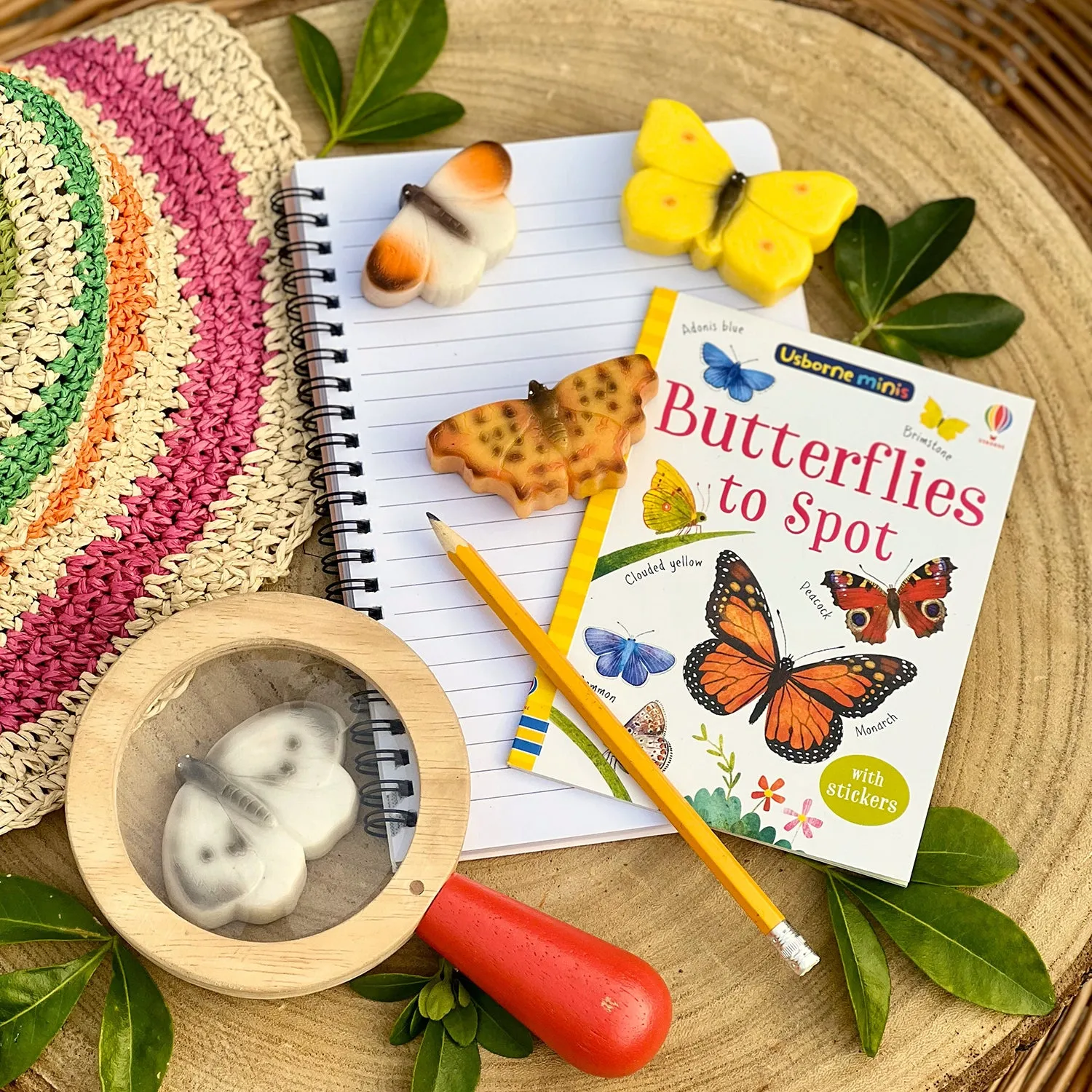 Yellow Door Sensory Play Stone Butterflies - Set of 8