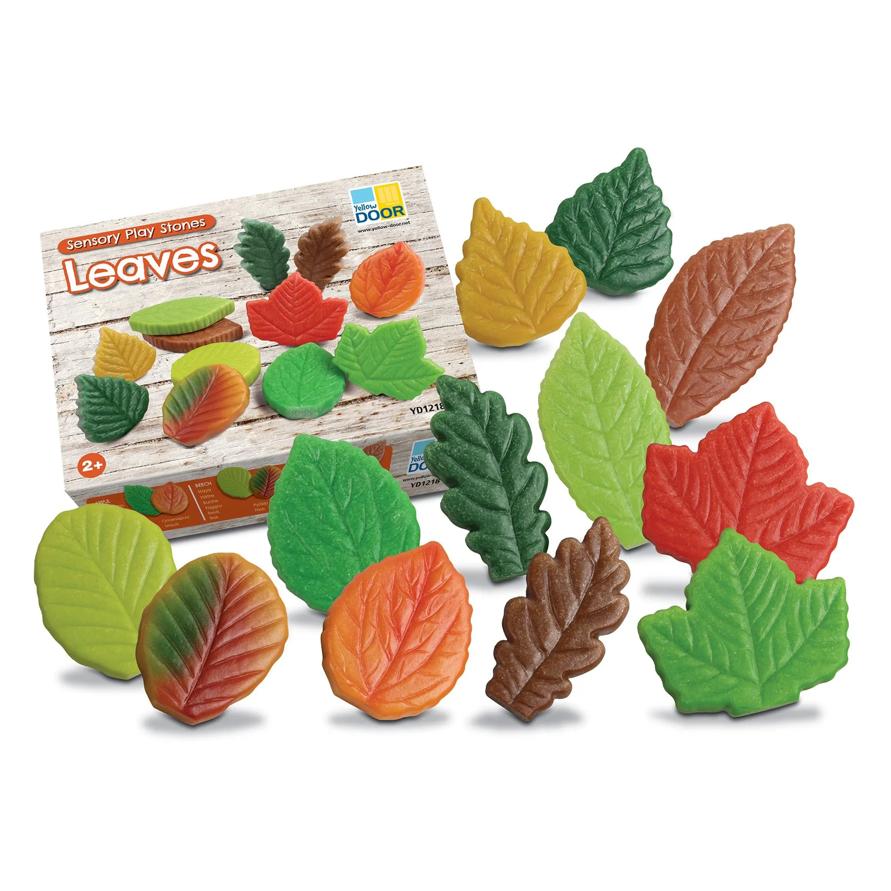 Yellow Door Sensory Play Stones - Autumn Leaves Collection, Set of 12
