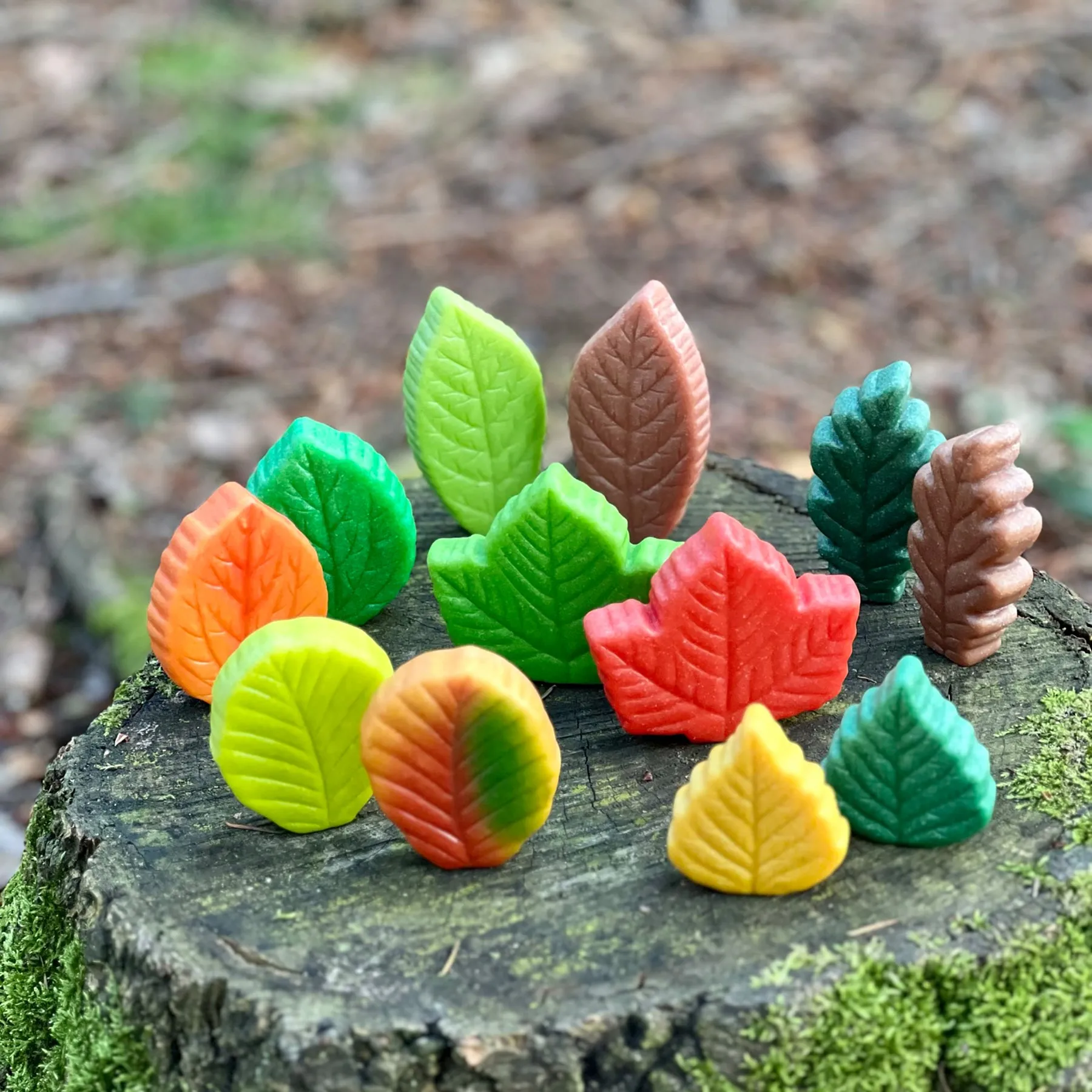 Yellow Door Sensory Play Stones - Autumn Leaves Collection, Set of 12