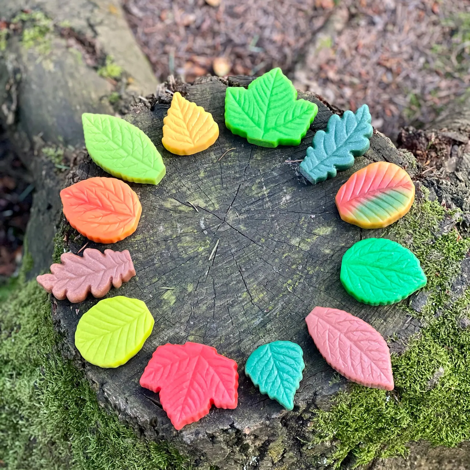 Yellow Door Sensory Play Stones - Autumn Leaves Collection, Set of 12