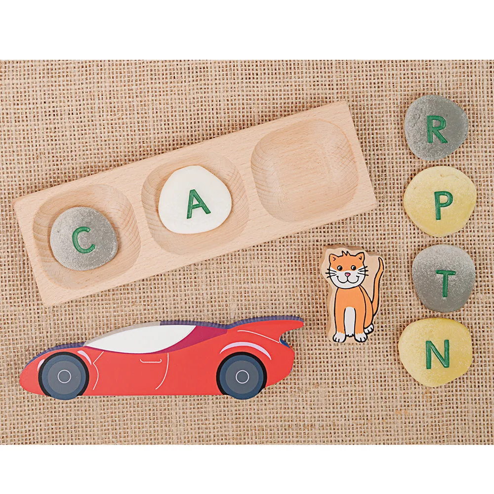 Yellow Door® Tactile Uppercase Alphabet Pebbles