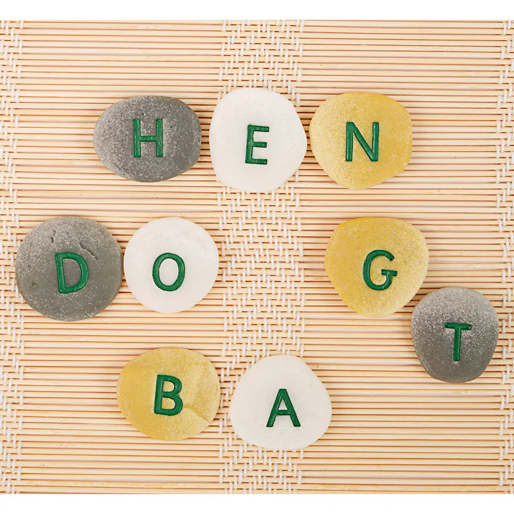 Yellow Door® Tactile Uppercase Alphabet Pebbles