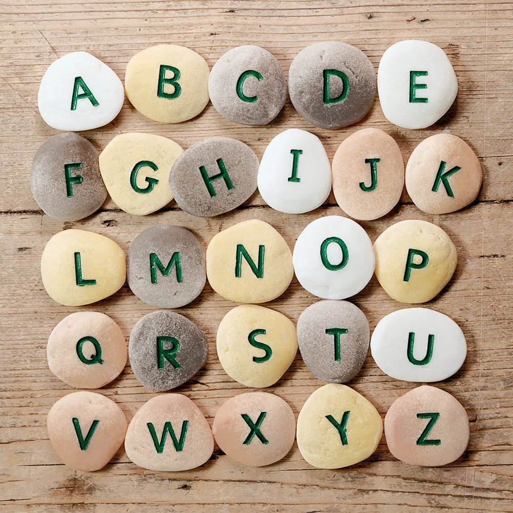 Yellow Door® Tactile Uppercase Alphabet Pebbles