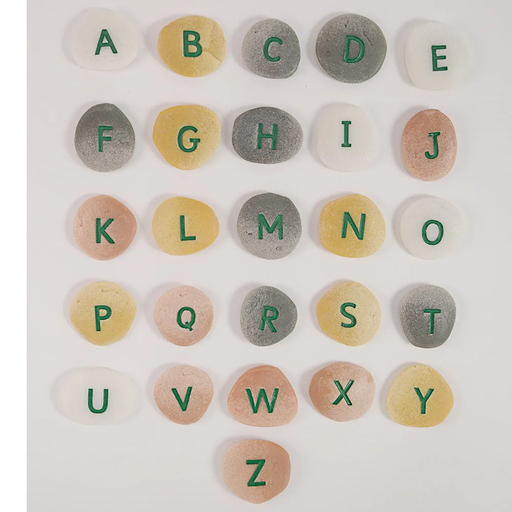 Yellow Door® Tactile Uppercase Alphabet Pebbles